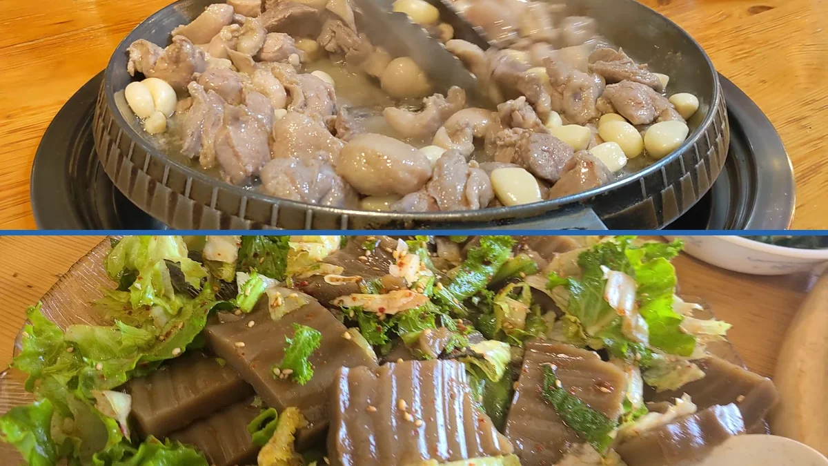 Hearty meat dishes served in a cozy room.